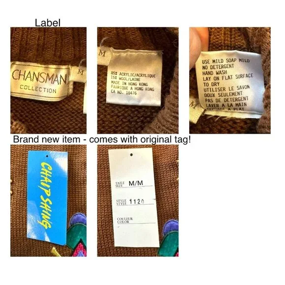 80s vintage colorful funky crazy abstract print novelty knit long sweater tunic - Picture 9 of 9